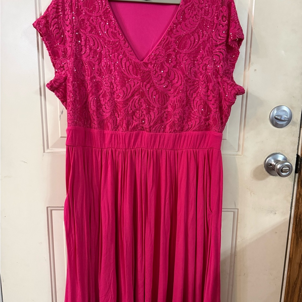 Torrid Hot Pink sequin mini Dress